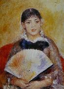 Femme a leventail Auguste renoir